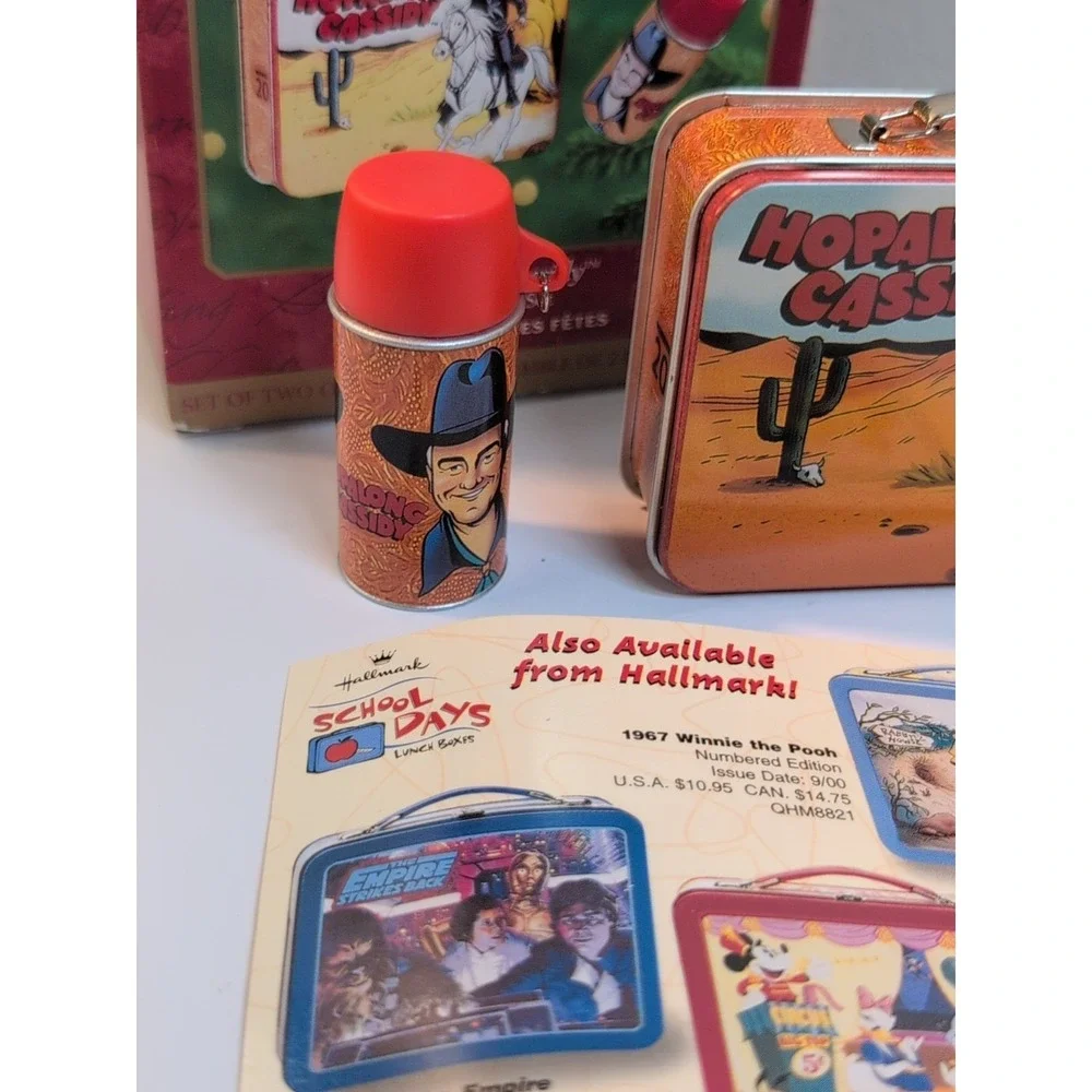2000 Hallmark Keepsake Ornament Hopalong Cassidy Lunch & Thermos Box Set